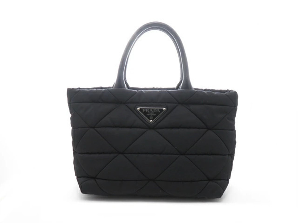 Prada Padded Bag Leather Shoulder Bag Black